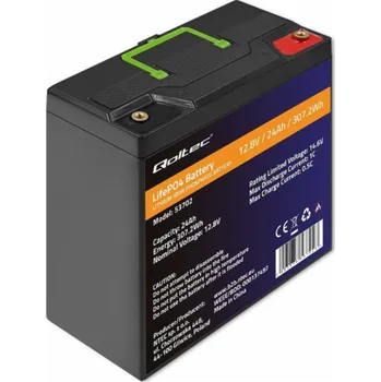 Trakční baterie Qoltec LiFePO4 lithiová železná fosfátová baterie | 12,8V | 24Ah | 307,2 Wh | BMS