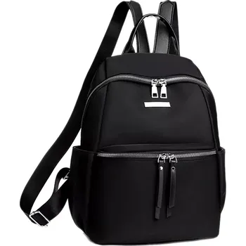 Městský batoh Dámský městský batoh RO101 (Černý dámský prostorný batoh do města nebo do práce)