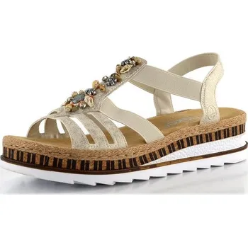 Dámské sandále Rieker sandály na klínku béžové V7949-90 - 41 | P691612