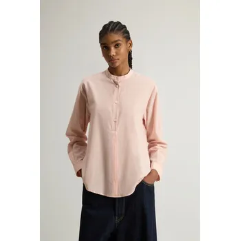 Dámská košile KOŠILE WOOLRICH RELAXED HENLEY SHIRT ROSE SMOKE