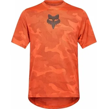 cyklistický dres Pánský dres na kolo Fox RANGER TRU DRI SS S Oranžová, Černá