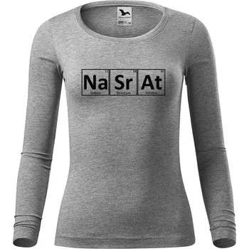 Dámské tričko DOBRÝ TRIKO Dámské bavlněné triko Na Sr At Velikost: 2XL, Barva: Tmavě šedý melír