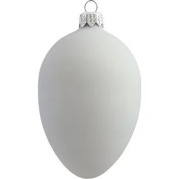 Velikonoční dekorace Skleněné vajíčko šedé