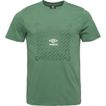 Pánské tričko Pánské triko Umbro FTBL BOX GRAPHIC TEE S Zelená, Bílá