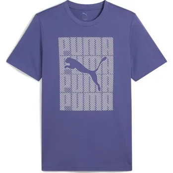 Pánské Tričko s krátkým rukávem PUMA GRAPHICS PUMA WORDING TEE 68482546 – Fialová S