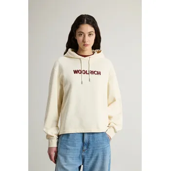 Dámská mikina MIKINA WOOLRICH CLASSIC FLEECE HOODIE WHITE