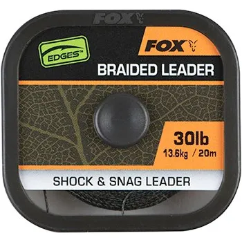 Rybářská šňůra Fox návazcová šňůra EDGES™ Naturals Braided Leader 20 m Varianta: 40lb/18.1kg