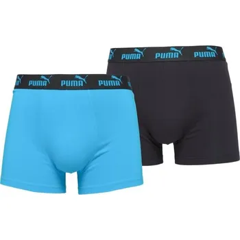 Boxerky Pánské boxerky Puma ELEMENTS MEN BASIC BOXERS 2P M Černá, Tyrkysová