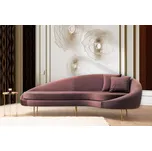 Designová 3-místná sedačka Zeena 255 cm tmavěrůžová - pravá
