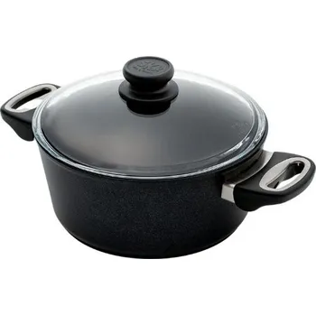 Hrnec SKK série 3 lehký titanový indukční hrnec se skleněnou poklicí 20 cm hloubka 10 cm model 2026
