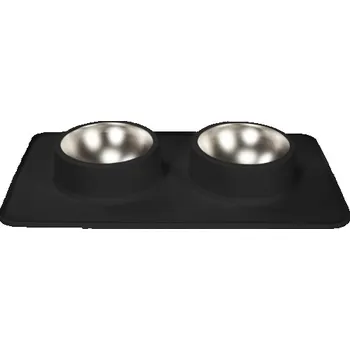 Miska pro psa Misky na krmivo a vodu pro zvířata PJ-086 s černou protiskluzovou podložkou