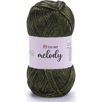 Příze Pletací / háčkovací příze YarnArt MELODY 898 brčálově zelená, efektní, 100g/230m