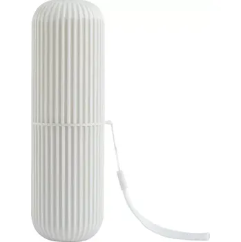 Dentální hygiena Bílé cestovní pouzdro na zubní kartáček a pastu C60B (Praktické přenosné pouzdro na zubní kartáček a pastu v bílém provedení)