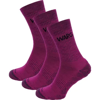 Pánské ponožky Sada ponožek Warg Endurance Merino 3-pack Velikost ponožek: 39-42 / Barva: růžová/fialová