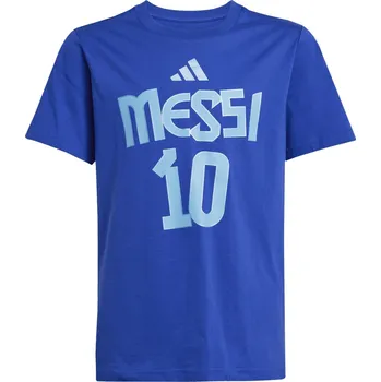 Dětské tričko s krátkým rukávem adidas Y MESSI N&N G T K modré JJ1417 - 140 cm | UK 11,5 | US 12