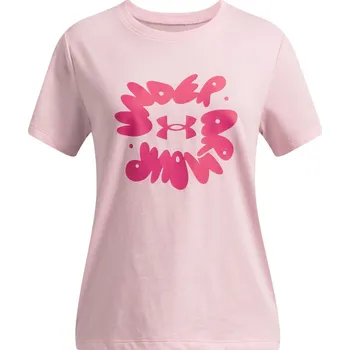 Chlapecké tričko Dětské tričko s krátkým rukávem Under Armour BUBBLE WORDMARK SS TEE K růžové 1389765-647 - YS | UK 13K | US 13,5C
