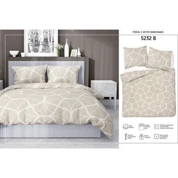 Povlečení Detexpol Povlečení HOME SATIN Glamour, béžové 5232B 140x200, 70x80