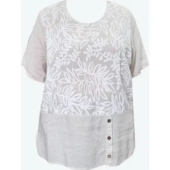 Dámské tričko Dámská halenka - (len/viskóza) - v nadměrné velikosti 4440