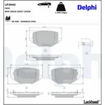 Sada brzdových destiček, kotoučová brzda DELPHI LP3940