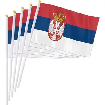 Vlajka WARAGOD Mávající vlajka 30 x 40 cm, Srbsko