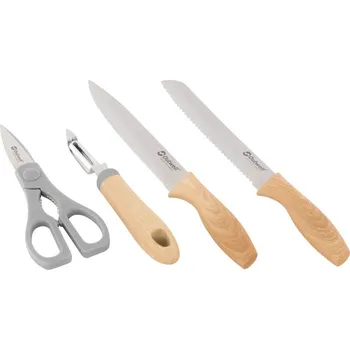 Kuchyňský nůž Sada nožů Outwell Chena Knife Set Peeler Scissor Barva: hnědá