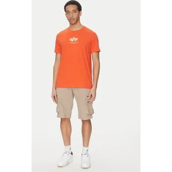 Pánské tričko Alpha Industries T-Shirt Basic 118533 Oranžová Regular Fit M