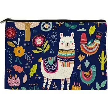 Kosmetická taška Toaletní taštička s motivem lamy (modrá), 1 ks