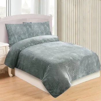 Povlečení Jahu Povlečení 2 dílné mikroplyš Trojice šedá140x200, 70x90