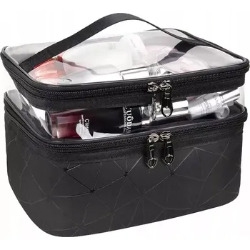 Organizér oblečení Organizátor na kosmetiku RO2 (Praktická taštička/organizátor na dámskou kosmetiku - 2 zipy, 2 patra)