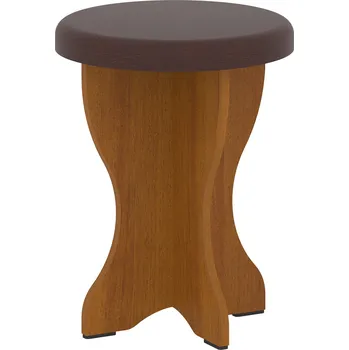 Stolička Max-i Taburet M-2 Zvolte barvu:: lískový ořech, Materiál: koženka - hnědá