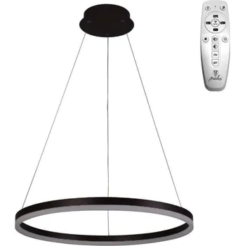 TopLux FINO-B-60 černý 42W 60cm CCT+DIM stmívatelný závěsný stropní lustr s dálkovým ovladačem J4308/B