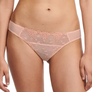 Dámské spodní prádlo Slipové kalhotky z dvoubarevného vyšívaného tylu White nights broskvová 40