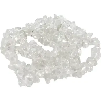 Materiál na výrobu šperku Křišťál, vrtané zlomky – 20 cm návleku