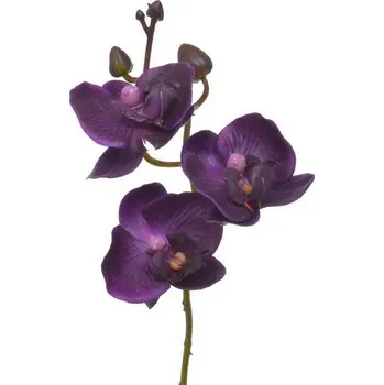 umělá květina Umělá orchidej - švestková 20 cm