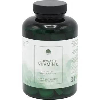 G&G Vitamins – Malinové ŽVÝKACÍ TABLETY s vitaminem C 300 mg – 100 tablet -2/26