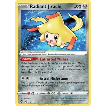 Karetní hra Radiant Jirachi 120/195 - Silver Tempest Typ karty: Reverse Holo