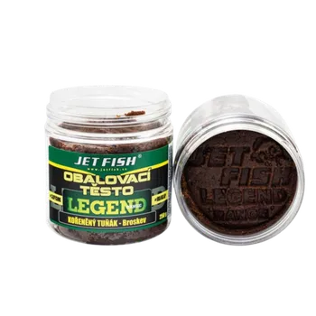 Návnadová surovina JetFish Jet Fish těsto Legend Range KOŘENĚNÝ TUŇÁK BROSKEV 250g