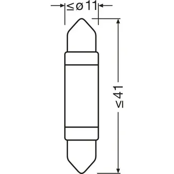 Autodoplněk Zarovka, svetlo pro cteni (interier vozidla) ams-OSRAM 6413DWP-1BL