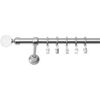 Garnýž Jednořadá Garnýž Belluna 19 mm matný chrom 120 cm