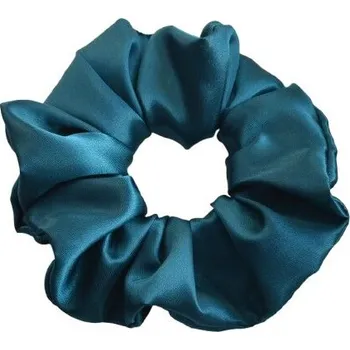 Šatoli.cz Saténová gumička do vlasů - tmavě petrolejová