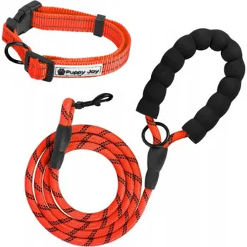 Obojek pro psa Vodítko a obojek pro psa PJ-035 reflexní, červené