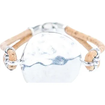 Kabelka Korkový náramek - Přírodní s kovovým prvkem