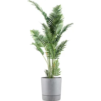 Květináč PLASTOVÝ KVĚTINÁČ AZALEA 35X37 CM IMITACE BETONU ŠEDÁ