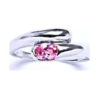 Prsten Stříbrný prsten pink zirkon - VR289 (Stříbrný prsten se zirkonem)