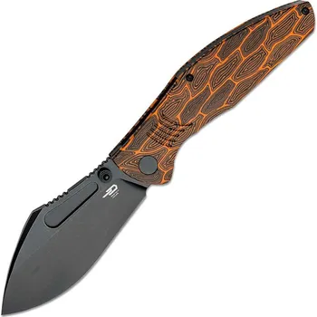 kapesní nůž Bestech LOCKNESS M390, Black Stonewashed, Černá oranžová G10+Titanium, Černá+Oranžová BT2205C
