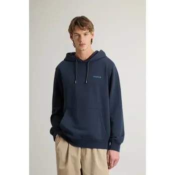 Pánská mikina MIKINA WOOLRICH GRAPHIC HOODIE MELTON BLUE
