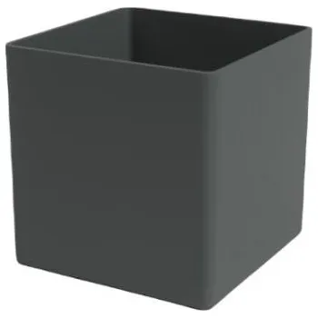 Květináč Plastový obal na květináč OSLO, rozměr 13.5 x 13.5 cm, antracitový