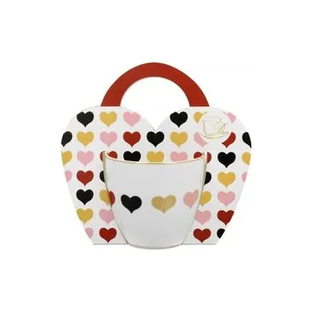 Porcelánový hrnek Heart 460 ml v dárkové taštičce