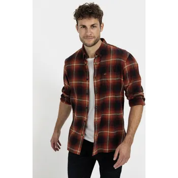 Pánská košile KOŠILE CAMEL ACTIVE FREIZEITHEMD 1/1 ARM BRICK RED