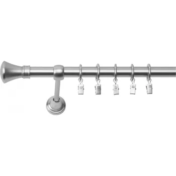 Jednořadá Garnýž Monaco 19 mm matný chrom 240 cm